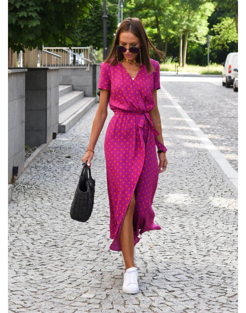 Sigrid | Elegantes Kleid mit femininer V-Ausschnitt-Silhouette