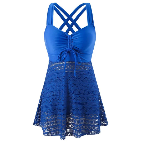 Bettina | Stilvolles Tankini-Set mit luftigem Overskirt