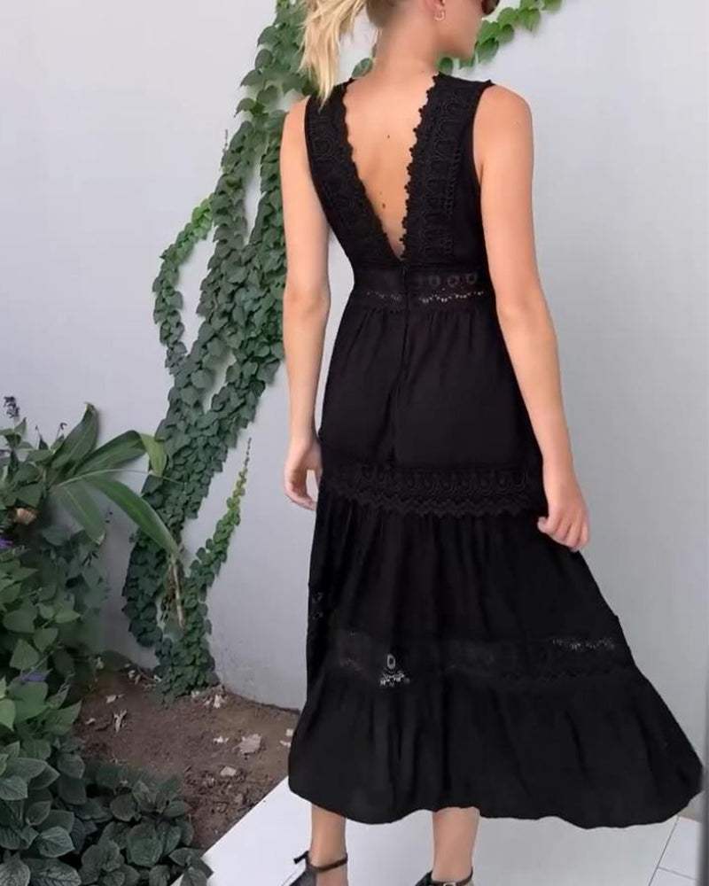 Ilona | Feminines Sommerkleid mit romantischem Spitzendetail