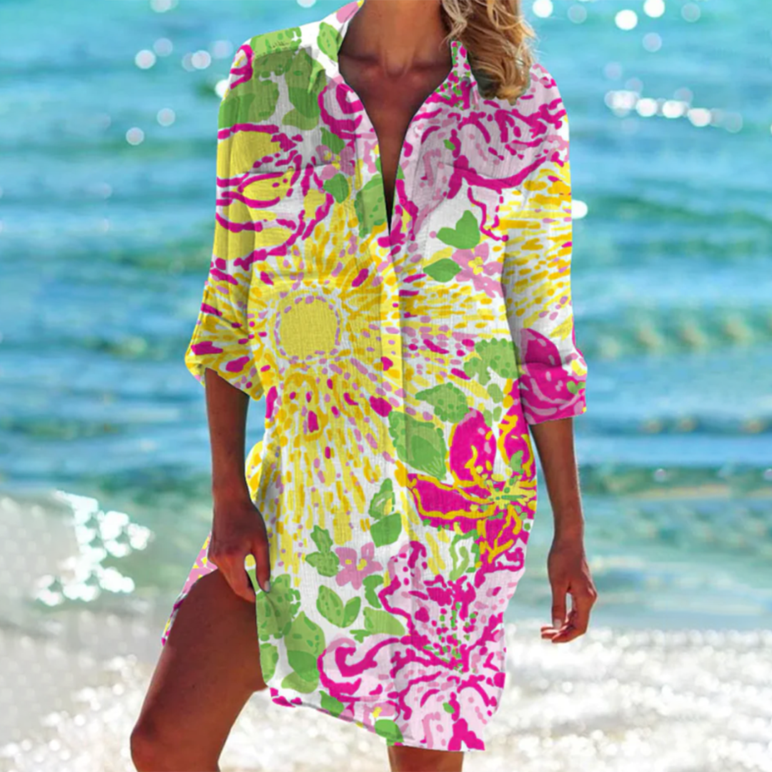 Lea | Luftiges Sommerkleid mit floraler Farbvielfalt