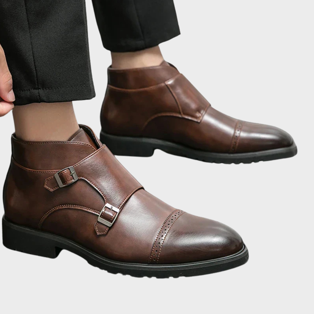 Richard | Kunstleder Doppel-Monk-strap Stiefel