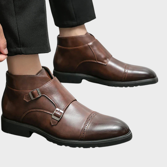 Richard | Kunstleder Doppel-Monk-strap Stiefel
