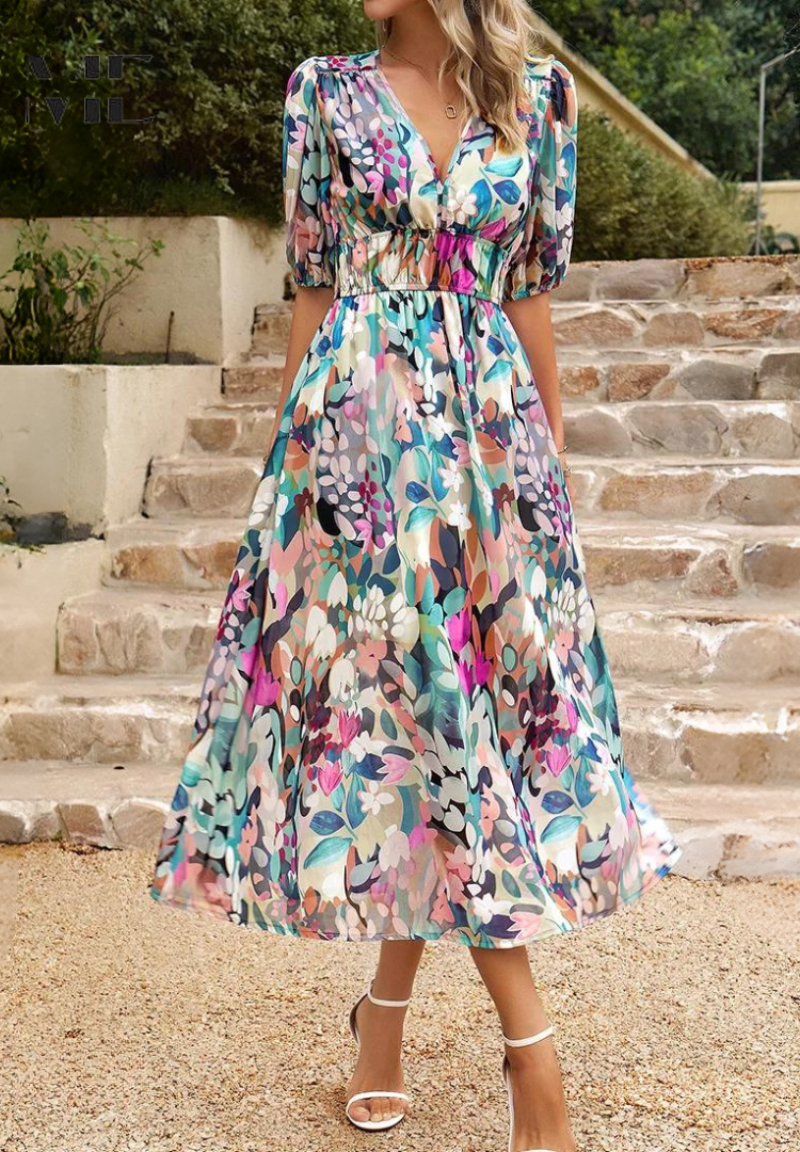 Aria | Figurbetontes Kleid mit Bauchkontur-Effekt