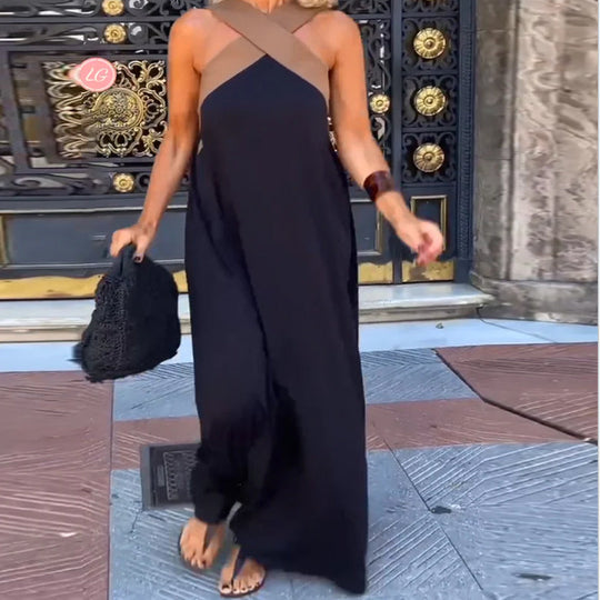 Sienna | Elegantes Kleid mit Rückenausschnitt und Wickelkragen