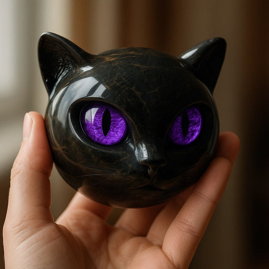 Mystica | Dekorative Katzenskulptur mit faszinierendem Blick