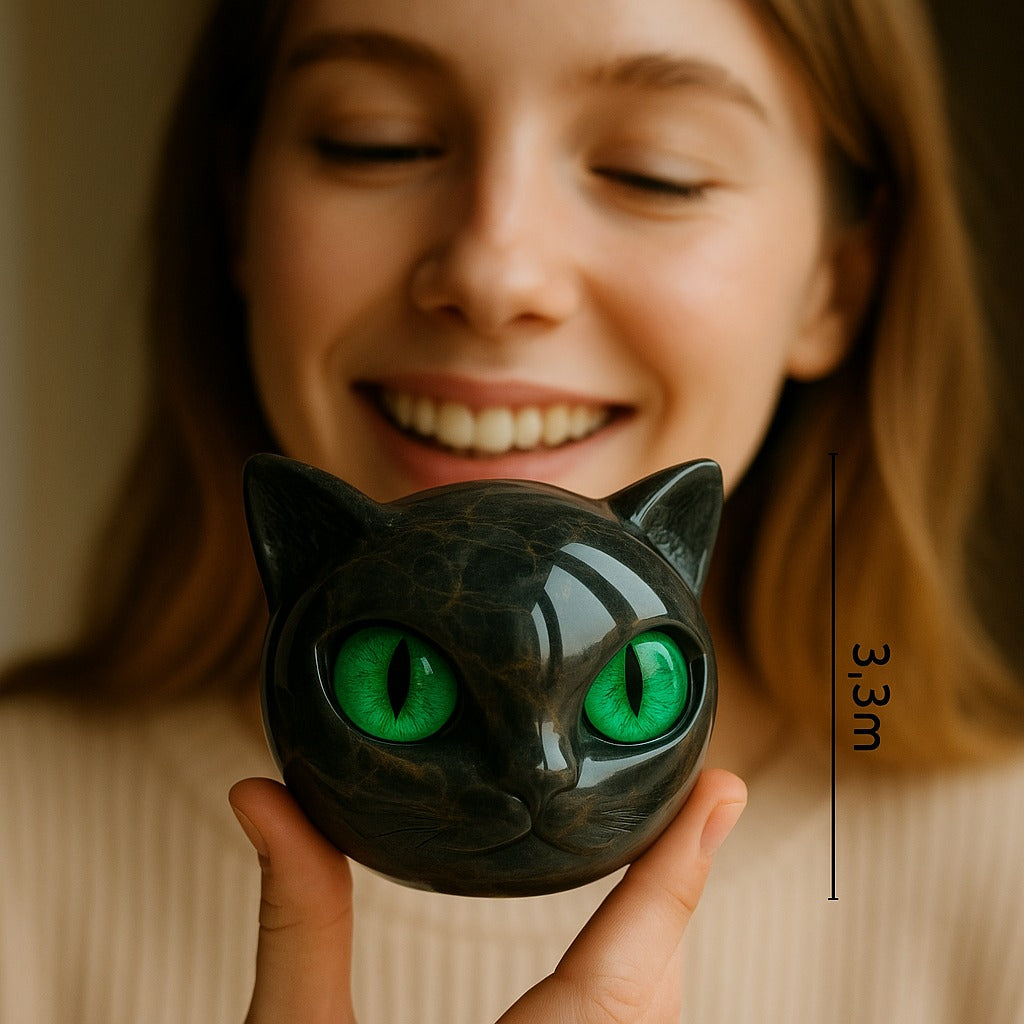 Mystica | Dekorative Katzenskulptur mit faszinierendem Blick