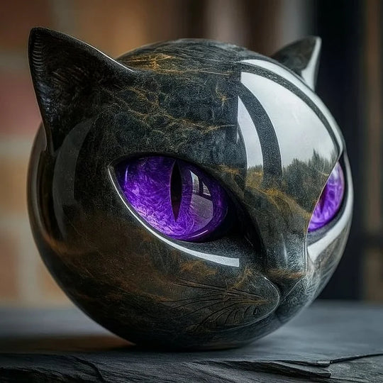 Mystica | Dekorative Katzenskulptur mit faszinierendem Blick