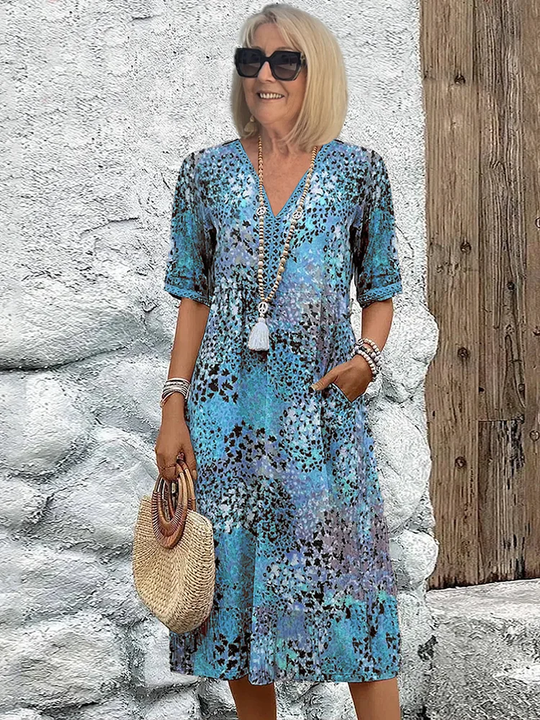 Clara | Lebendiges Kleid in mittlerer Länge