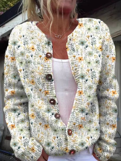 Cassidy | Zeitloser Cardigan mit floralem Design