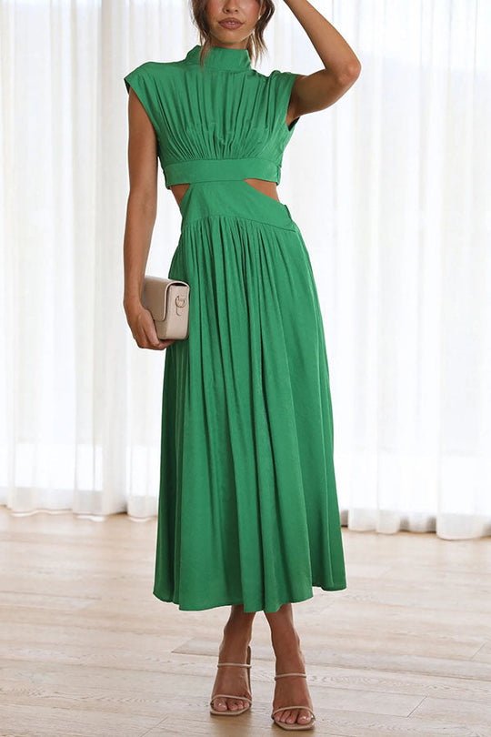 Quincy | Modernes Sommerkleid mit Cut-Out und Taschen