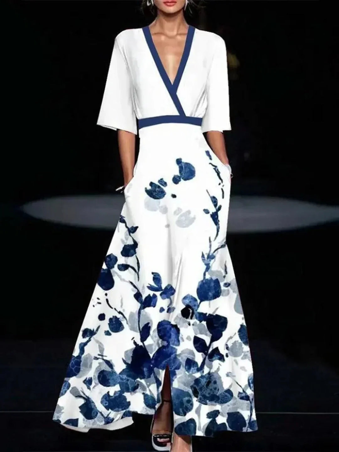 Jana | Elegantes Maxikleid mit floraler Leichtigkeit