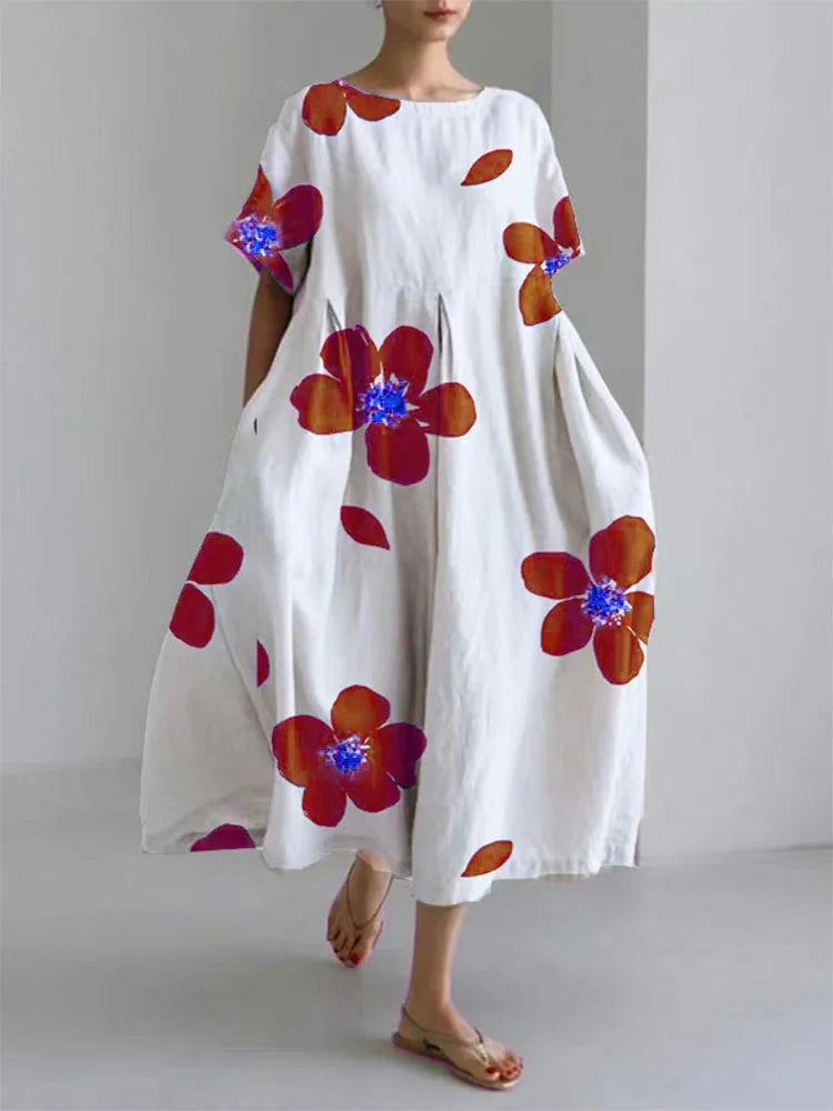 Wanda | Sommerkleid mit floralem Muster und fließendem Schnitt