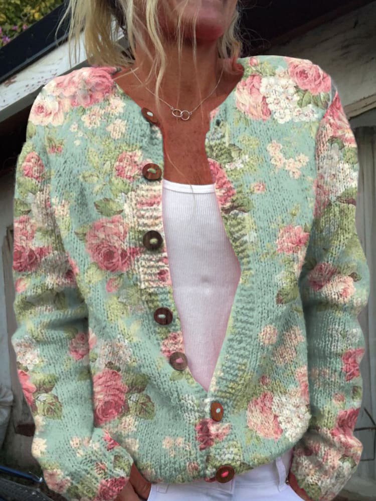 Cassidy | Zeitloser Cardigan mit floralem Design