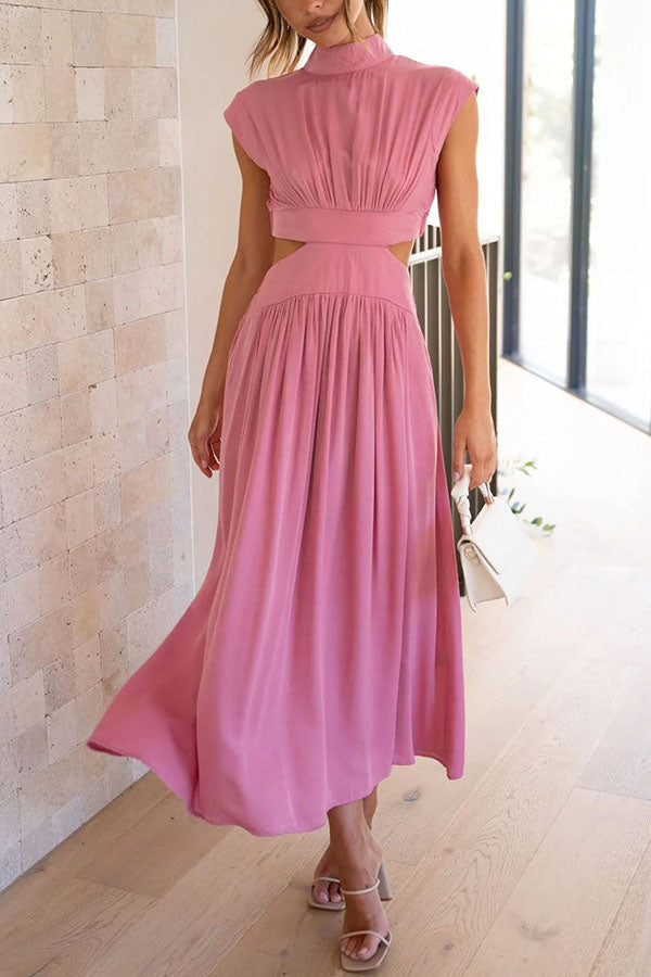 Quincy | Modernes Sommerkleid mit Cut-Out und Taschen