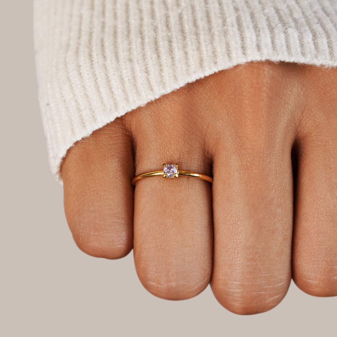Lily | Personalisierbarer Geburtssteinring für jeden Tag