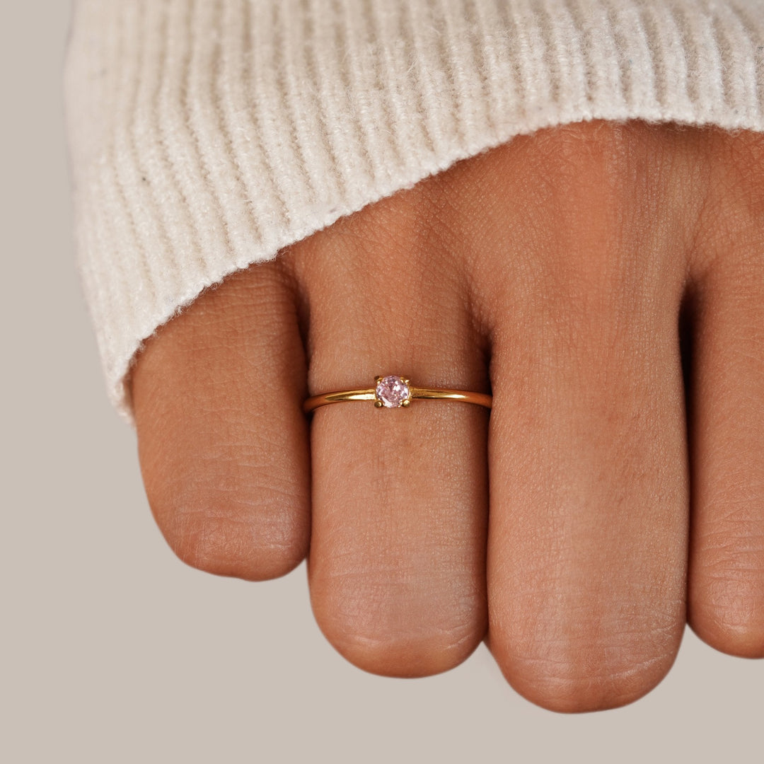 Lily | Personalisierbarer Geburtssteinring für jeden Tag