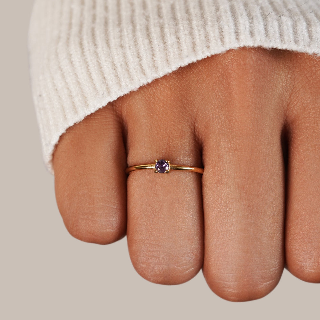 Lily | Personalisierbarer Geburtssteinring für jeden Tag