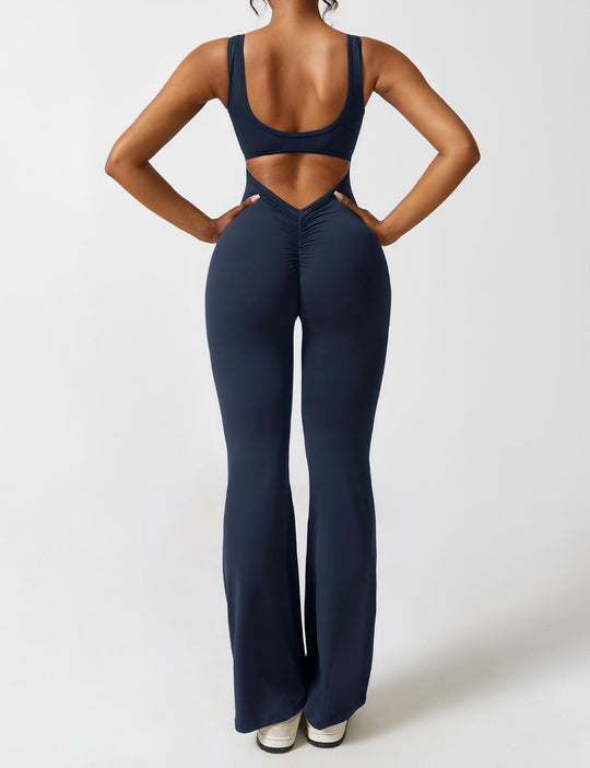 Manuela | Jumpsuit mit figurformendem Schnitt und flared Bein