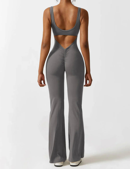 Manuela | Jumpsuit mit figurformendem Schnitt und flared Bein