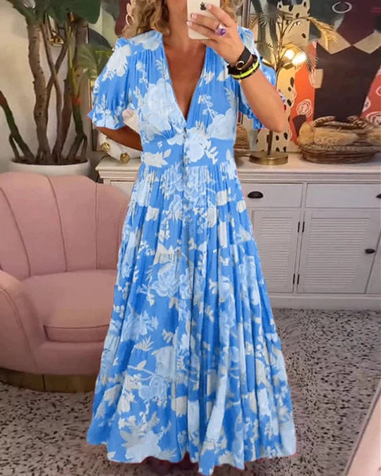 Elina | Langes Blumen-Kleid für einen eleganten Look