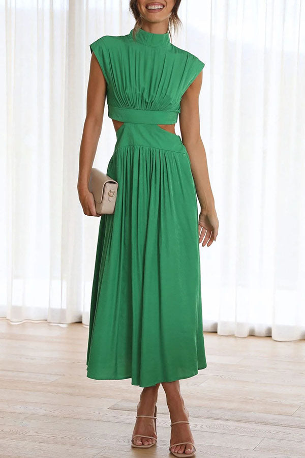 Quincy | Modernes Sommerkleid mit Cut-Out und Taschen