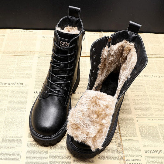 Hanna | Warme gefütterte Lederstiefel
