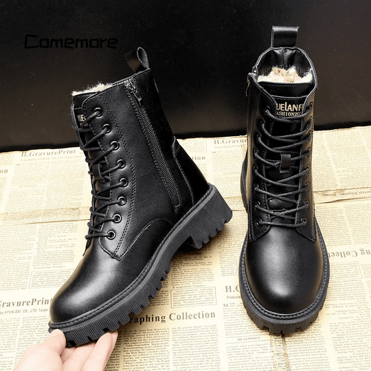 Hanna | Warme gefütterte Lederstiefel
