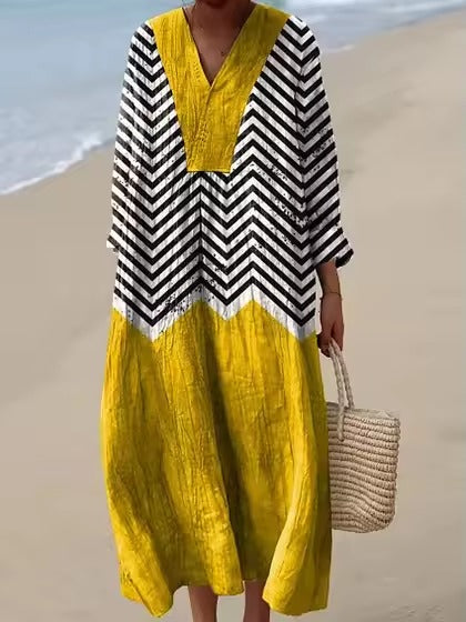 Ingrid | Sommerkleid mit V-Ausschnitt und Bindetail