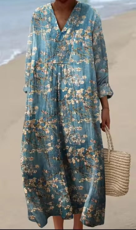 Heike | Luftiges Maxikleid mit floraler Note