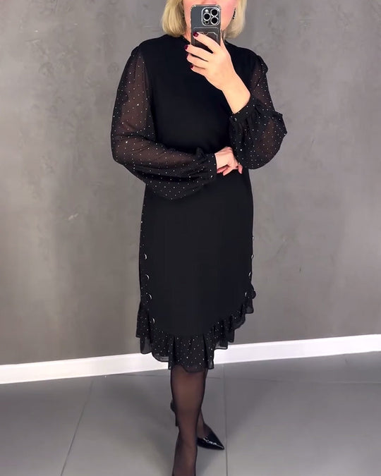 Lara | Feminines Kleid mit Tupfenärmeln für besondere Anlässe