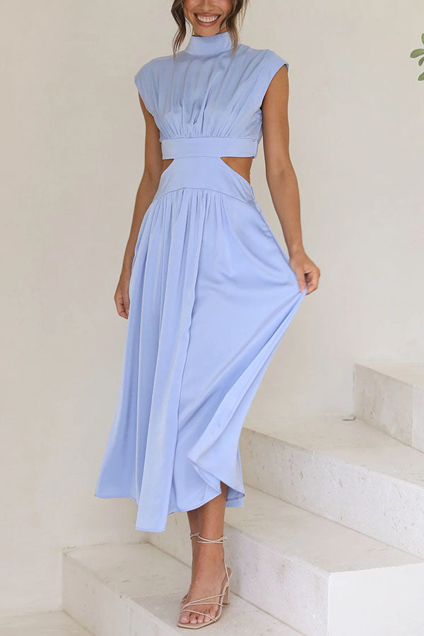 Quincy | Modernes Sommerkleid mit Cut-Out und Taschen