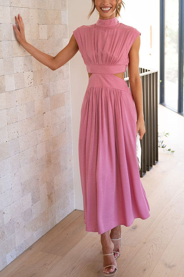Quincy | Modernes Sommerkleid mit Cut-Out und Taschen