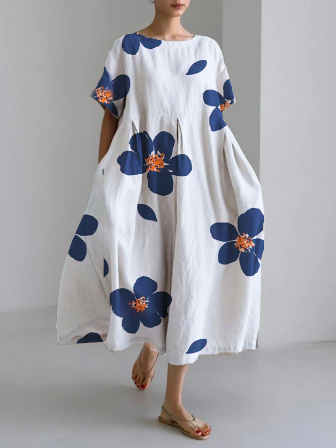 Wanda | Sommerkleid mit floralem Muster und fließendem Schnitt