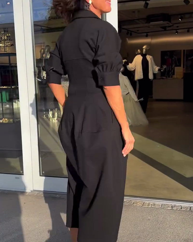 Otilia | Langes Kleid mit fließendem Schnitt