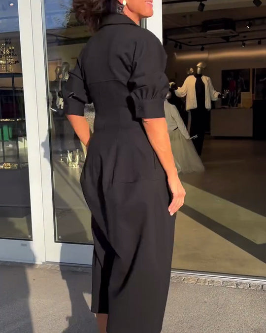 Otilia | Langes Kleid mit fließendem Schnitt