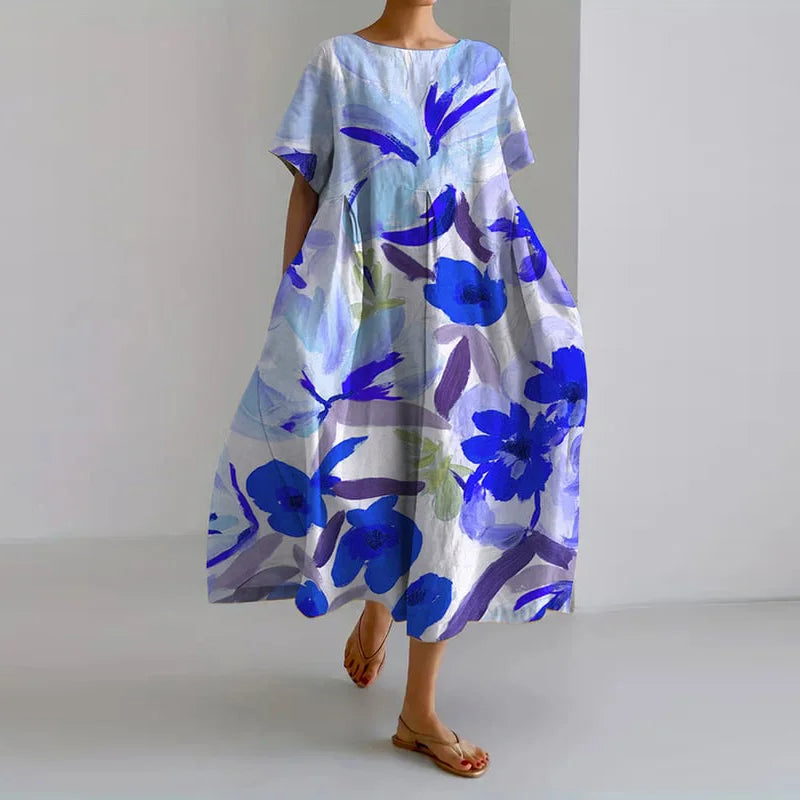 Elvika | Fließendes Sommerkleid mit Blumendesign