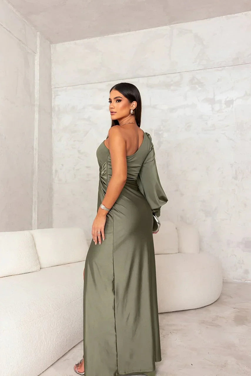 Irmgard | Elegantes Maxikleid mit One-Shoulder-Design