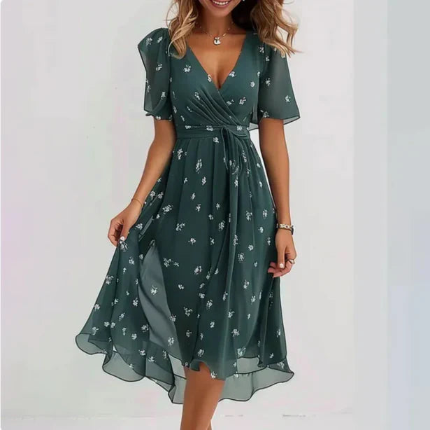 Matilde | Fließendes Maxikleid mit V-Ausschnitt für besondere Anlässe