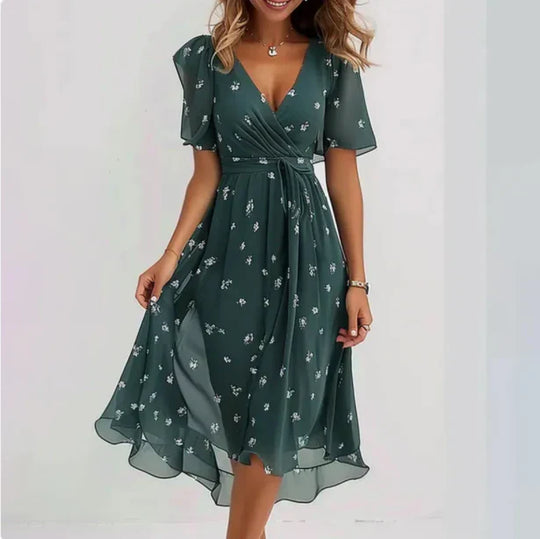 Matilde | Fließendes Maxikleid mit V-Ausschnitt für besondere Anlässe