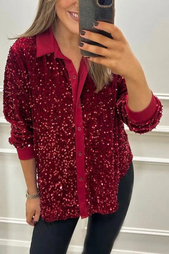 Ciara | Funkelndes Shirt mit Glitzereffekt