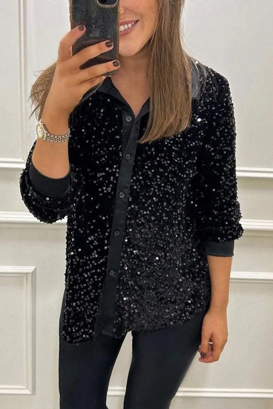 Ciara | Funkelndes Shirt mit Glitzereffekt