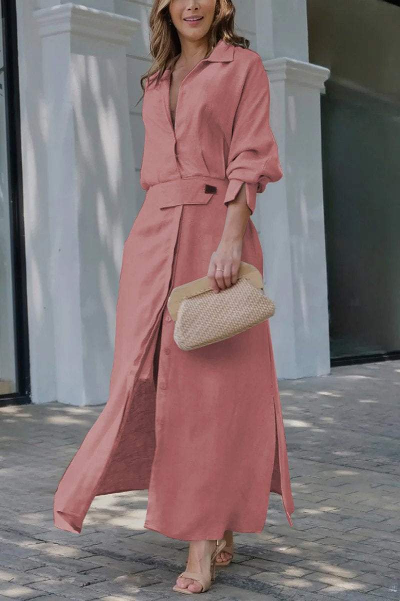 Jeanette | Luftiges Maxikleid mit schmeichelndem V-Ausschnitt