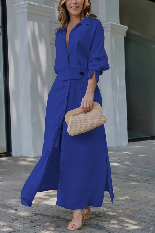 Jeanette | Luftiges Maxikleid mit schmeichelndem V-Ausschnitt