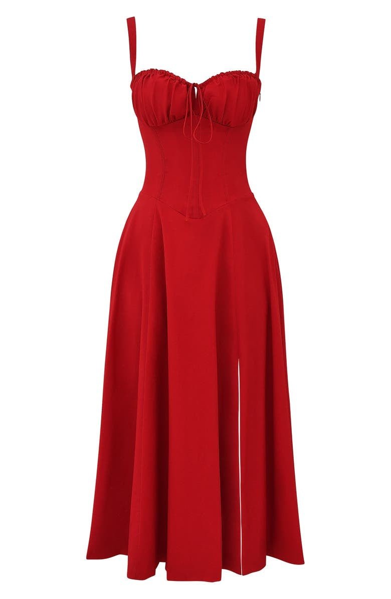 Kiana | Korsett Midikleid mit fließendem Rock