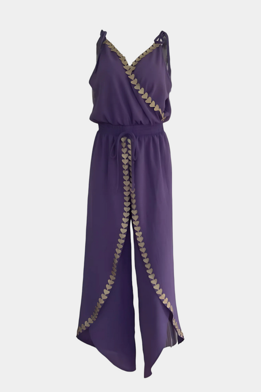 Donatila | Luftiger Jumpsuit mit goldenen Details