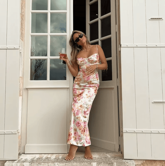 Beau | Zartes Maxikleid mit floralem Print
