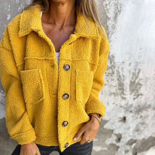 Luna | Kurze Wolljacke mit Reverskragen