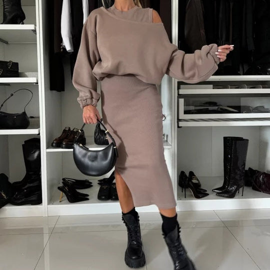 Sandra | Zweiteiliges Set aus ärmellosem Kleid und Top