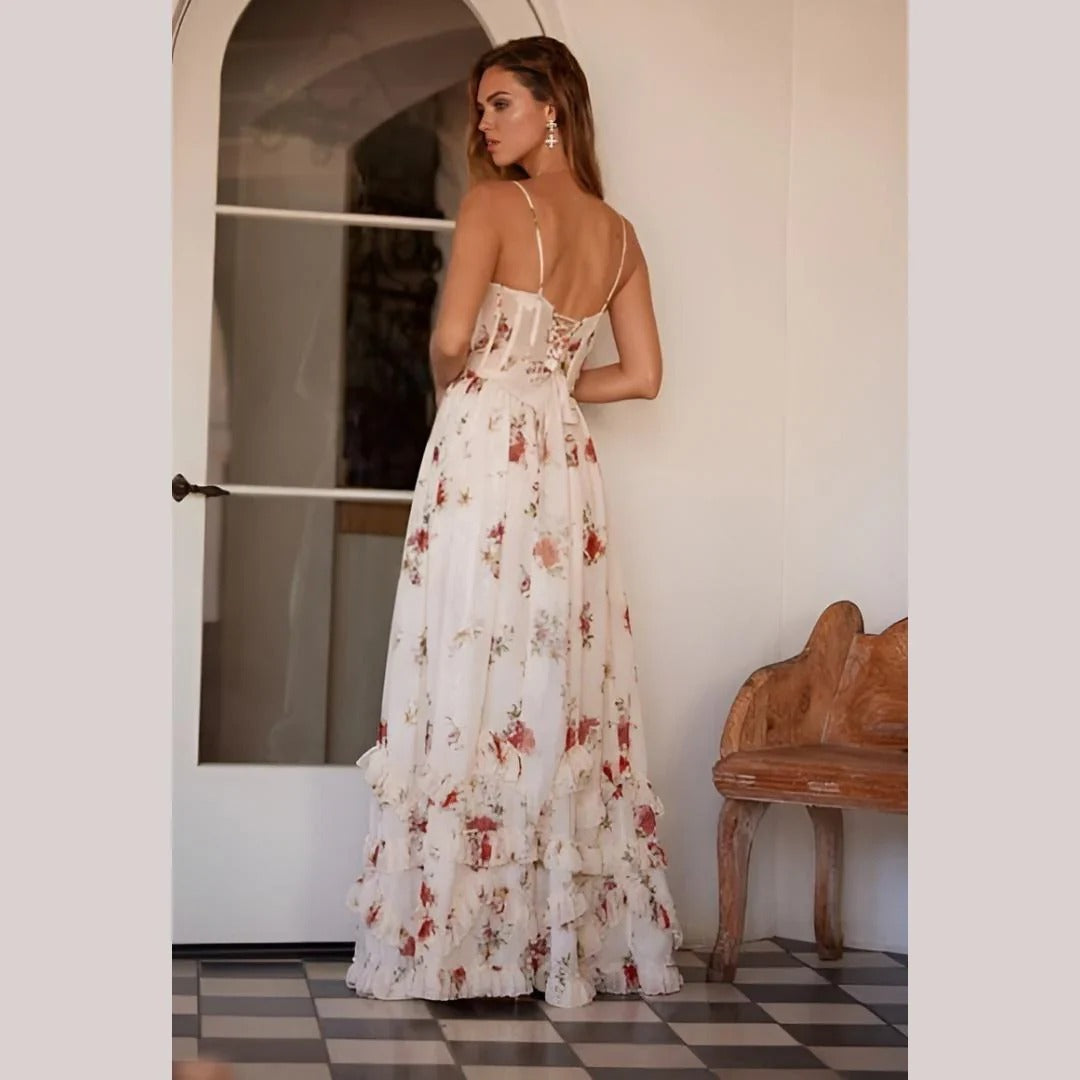 Maria | Midikleid mit Blumenprint und schmeichelnder Passform