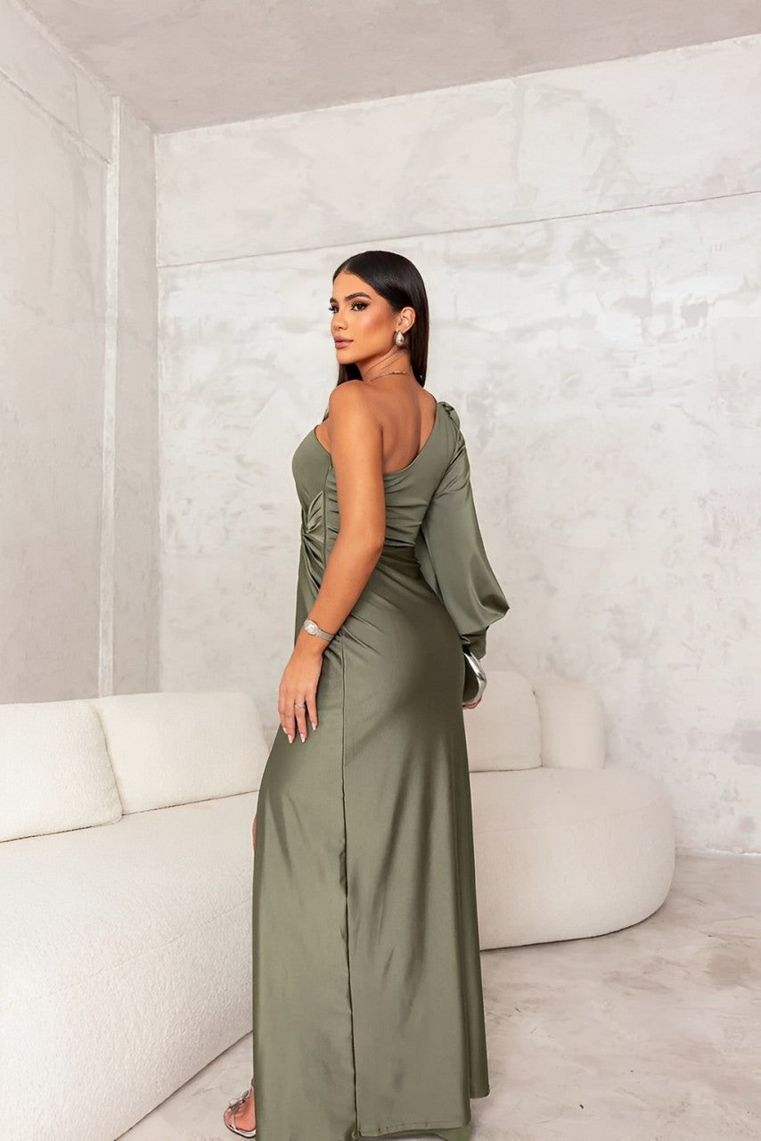 Angela | Elegantes One-Shoulder-Kleid mit femininer Silhouette